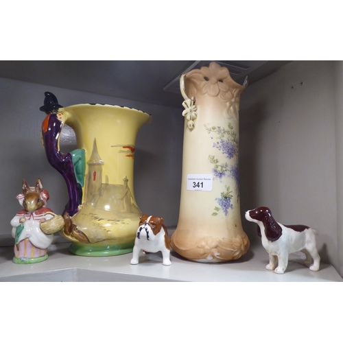 341 - Ceramics: to include a Beswick china Beatrix Potter figure 'Jemima Puddleduck'  3.5