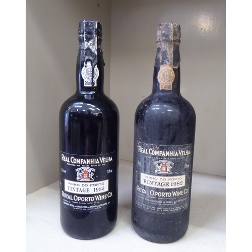 354 - A bottle of Delamain Cognac; and six bottles of port: to include a 1960's Dow's 