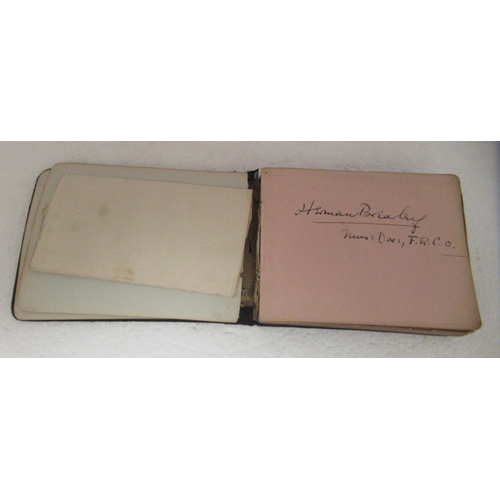 37 - Three early/mid 20thC autograph albums: to include cricketers for the Lancashire XI 1913 and members... 