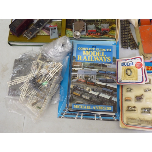 390 - Locomotive related accessories: to include track and reference books 