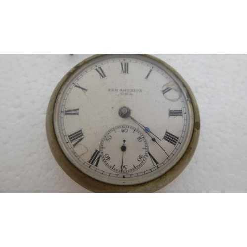 420 - Watches: to include a late Victorian silver cased pocket watch, faced by an enamelled Roman dial&nbs... 