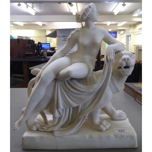 425 - A late Victorian Minton Parian group 'Ariadne and the Panther'  16