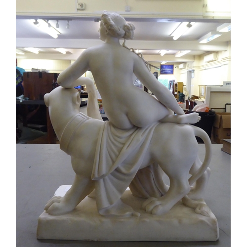 425 - A late Victorian Minton Parian group 'Ariadne and the Panther'  16