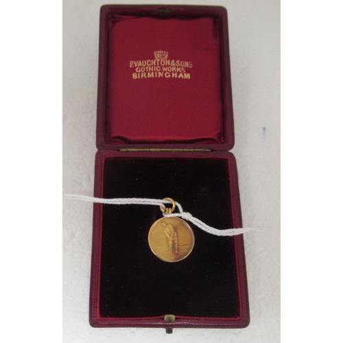 51 - An 18ct gold Aberdovey Golf club trophy medallion  cased