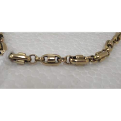 60 - A 9ct gold, fancy link neckchain, on a dog clip clasp 