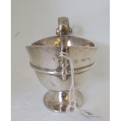 66 - A late Victorian silver pedestal sugar basin with opposing handles  indistinct London marks&nbs... 