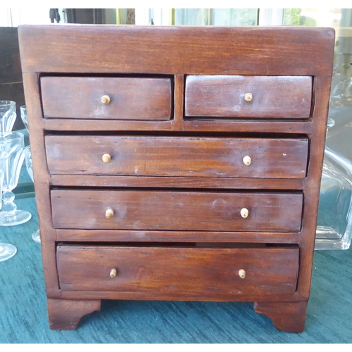 80 - A mixed lot: to include a traders sample four drawer dressing chest, on bracket feet  10