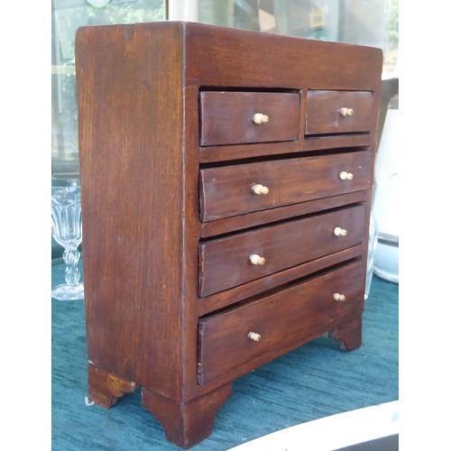 80 - A mixed lot: to include a traders sample four drawer dressing chest, on bracket feet  10