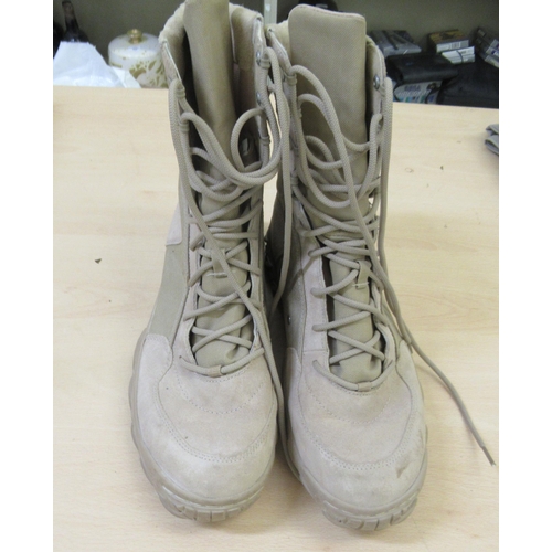 346 - A pair of Oakley size 11.5 stitched soft hide military style lace-up desert boots with moulded rubbe... 