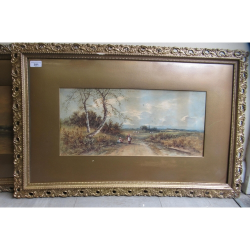 381 - Two framed watercolours by I Wilton - dissimilar landscapes  bearing signatures  9