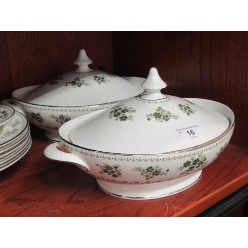 16 - Royal Doulton bone china Valley Green pattern tableware