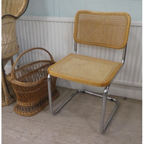 22 - Small furniture: to include an Emanuel style woven cane chair