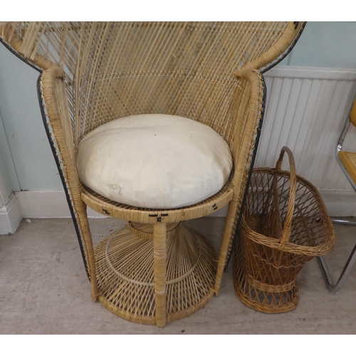 22 - Small furniture: to include an Emanuel style woven cane chair