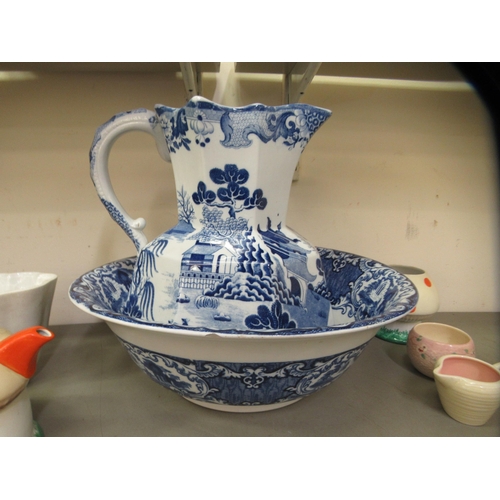 318 - Decorative ceramics: to include a Shelley china novelty Mabel Lucie Attwell teapot and sugar basin; ... 