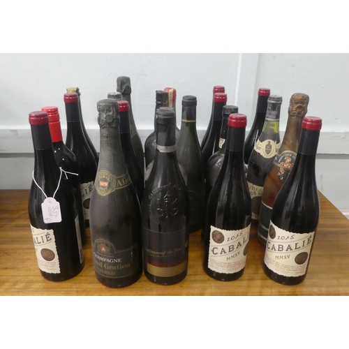 334 - Twenty bottles of mixed wines: to include a 2015 Cabalie; and a 1966 Warres port