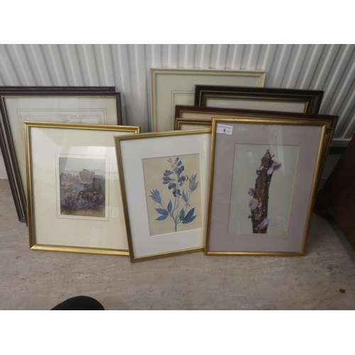 6 - Framed pictures and prints: to include after Joel Kirk - 'Owls'  print  7