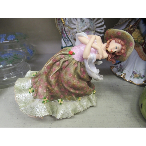 101 - Ceramic figures: to include a Royal Doulton china example 'Holly'  HN3647  9