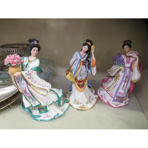 101 - Ceramic figures: to include a Royal Doulton china example 'Holly'  HN3647  9