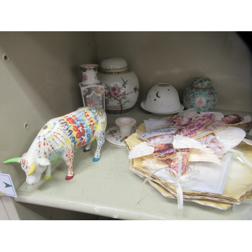 102 - Ceramics: to include a mid 20thC Chinese porcelain vase and cover, decorated with flora and birds&nb... 