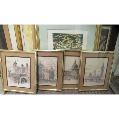 112 - Framed pictures and prints: to include GSB - 'The Fighting Temeraire'  oil on canvas  bears initials... 