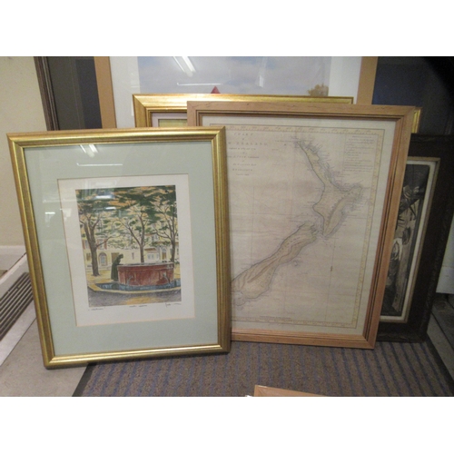 112 - Framed pictures and prints: to include GSB - 'The Fighting Temeraire'  oil on canvas  bears initials... 