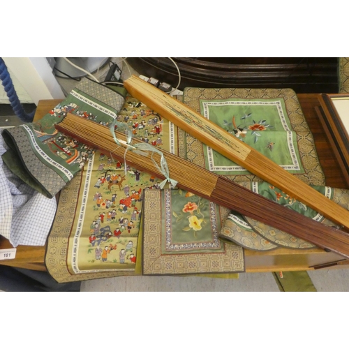 117 - Orientally inspired collectables: to include a tapestry panel, depicting figures  25