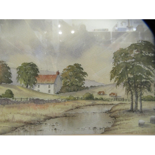 119 - Frank Broadbent - two Yorkshire landscapes&nbsp; watercolours&nbsp; bearing signatures&nbsp; 9.5