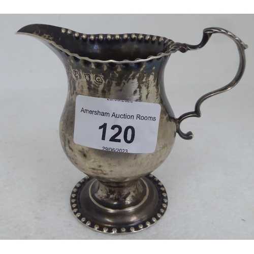 120 - A George III silver pedestal cream jug&nbsp; Nath...??? Appleton & Ann Smith&nbsp; London 1771&n... 