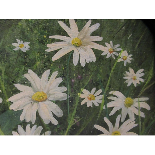 31 - Donna Newhoff - meadow flowers&nbsp; oil on canvas&nbsp; bears a signature & dated '73&nbsp; 23