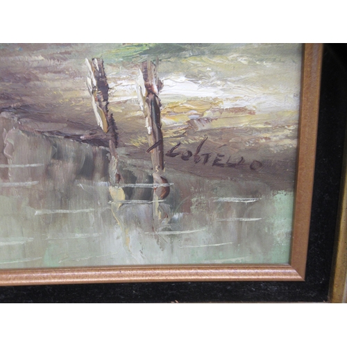 89 - 20thC Continental School - a windmill beside still water&nbsp; oil on canvas&nbsp; 23