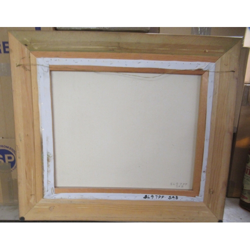 90 - 20thC British School - a woodland pond scene&nbsp; oil on canvas&nbsp; bears an indistinct signature... 