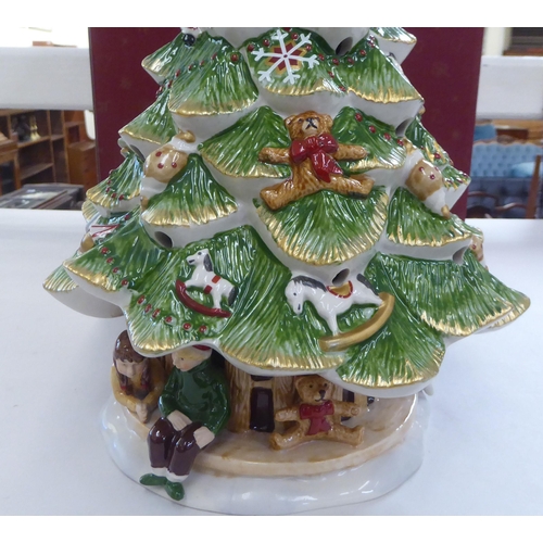 A Villeroy Bosch ceramic two part Christmas tree decoration with