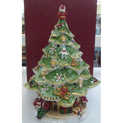 A Villeroy Bosch ceramic two part Christmas tree decoration with