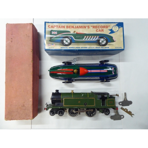 A Hornby 0 gauge clockwork GWR locomotive; and a Schylling Captain