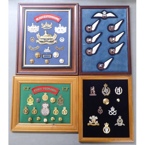 123 - Miscellaneous British regimental badges, uniform titles and associated insignia, some copies, all fr... 