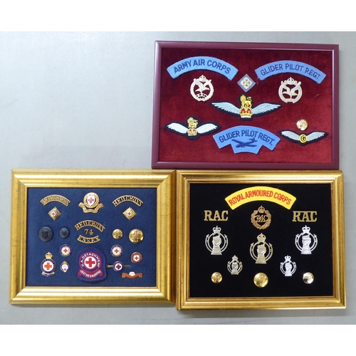 123 - Miscellaneous British regimental badges, uniform titles and associated insignia, some copies, all fr... 