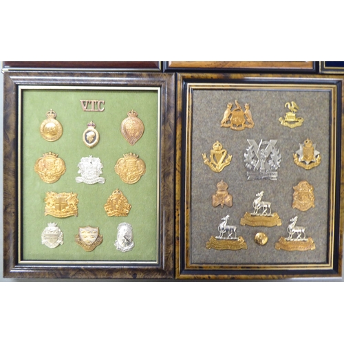 123 - Miscellaneous British regimental badges, uniform titles and associated insignia, some copies, all fr... 