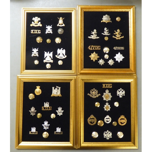 123 - Miscellaneous British regimental badges, uniform titles and associated insignia, some copies, all fr... 