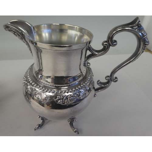 177 - A vintage 19thC style B & Co silver plate on copper five piece tea/coffee set of bulbous form wi... 