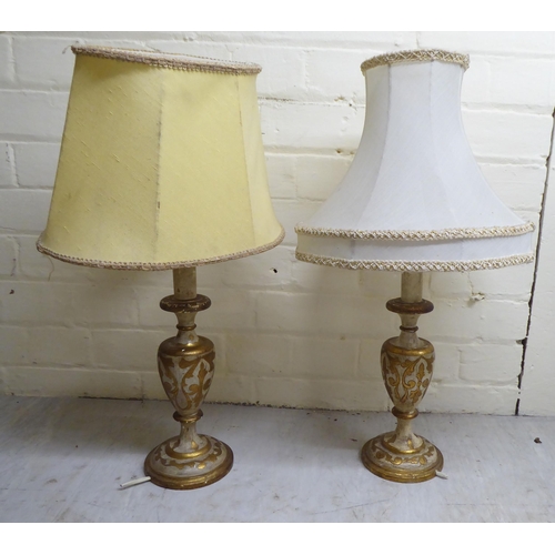 182 - Mainly 20thC interior lighting: to include a pair of Dutch design brass centre lights  22