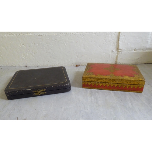 183 - 20thC boxes: to include an Asian carved hardwood example  2