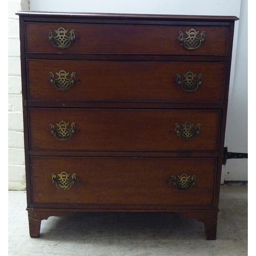 206 - Small furniture: to include a 19thC mahogany four drawer dressing chest, raised on bracket feet ... 