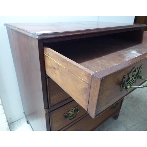 206 - Small furniture: to include a 19thC mahogany four drawer dressing chest, raised on bracket feet ... 