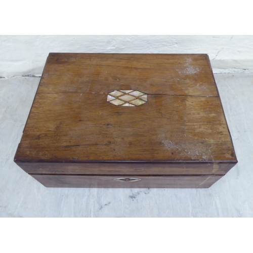 208 - A late 19thC mahogany two drawer sewing box  7