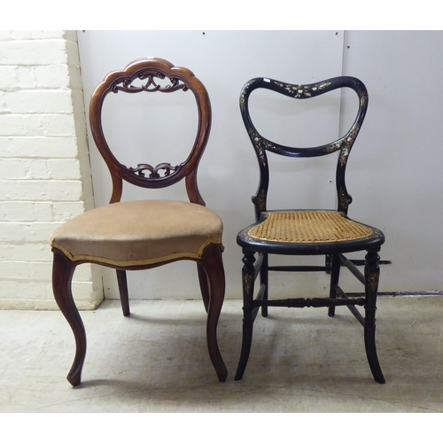 211 - Five dissimilar circa 1880-1910 variously framed chairs 