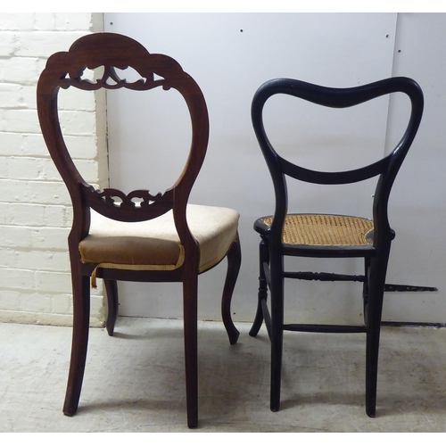 211 - Five dissimilar circa 1880-1910 variously framed chairs 