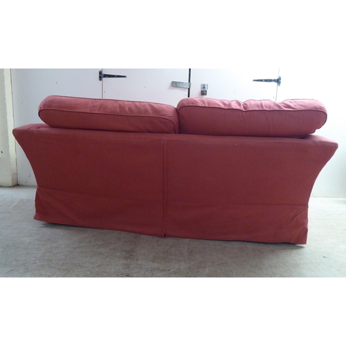 244 - A Sofa Workshop Direct sofa bed, upholstered in pink fabric  36