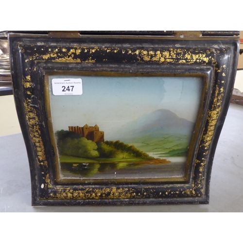 247 - A late Victorian Tollware coal scuttle  16