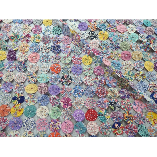 249 - A handmade fabric patchwork quilt  74