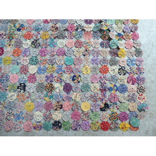 249 - A handmade fabric patchwork quilt  74